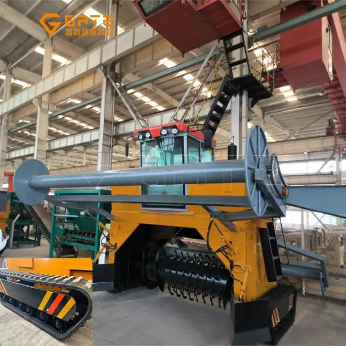 GATE  Windrow Composting Equipment Compost Making Organic Fertilizer Production Line fertilizer Machine composteur Industriel