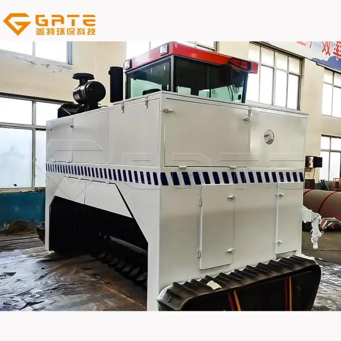 GATE  Windrow Composting Equipment Compost Making Organic Fertilizer Production Line fertilizer Machine composteur Industriel