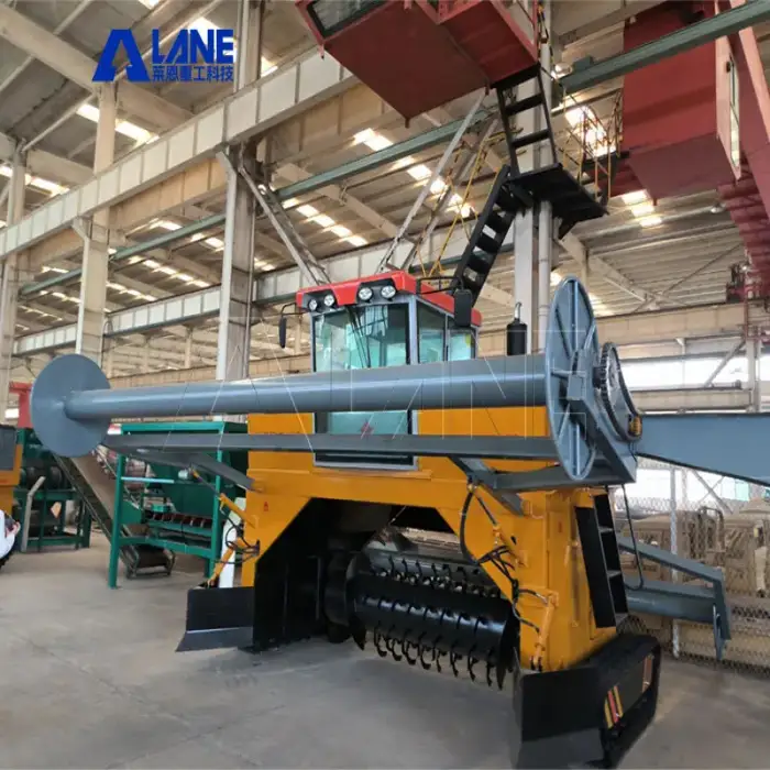 LANE 400-800 M3 per H Palletizer Manure Compost Machine Fertilizer Production Line   Compost Turner Machine