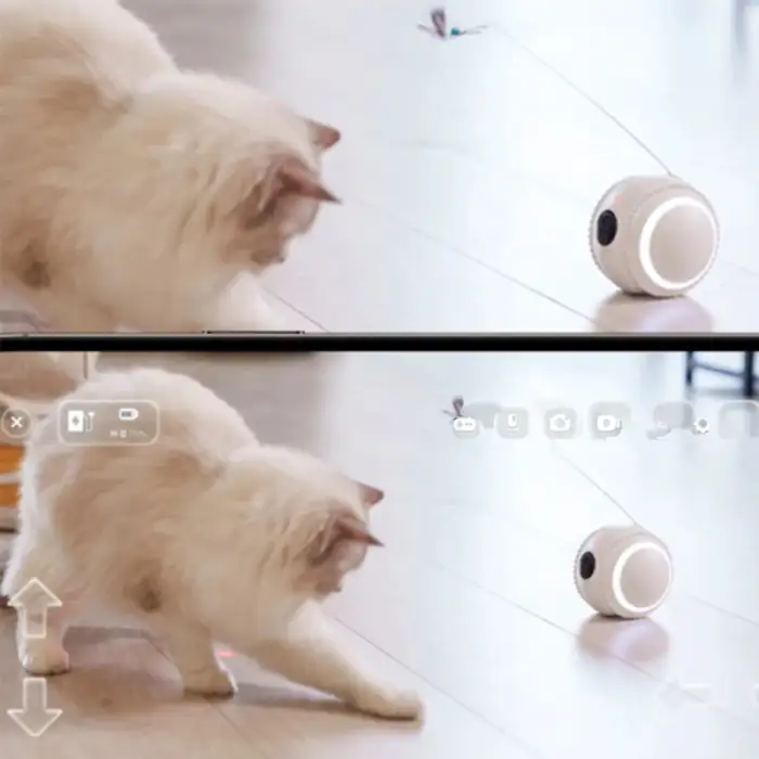 Intelligent AI Robot Interactive Rolling Ball FHD Camera Pet Toy for Cats Smart &amp; Movement Interactive Pet  Companion Robot