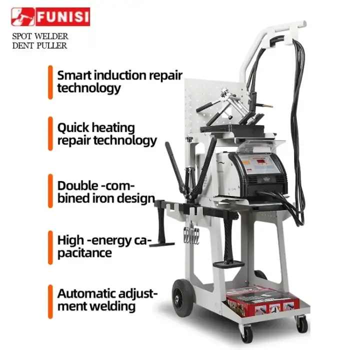 Aluminum body dent puller machine &amp;portable spot welding machine with dent puller