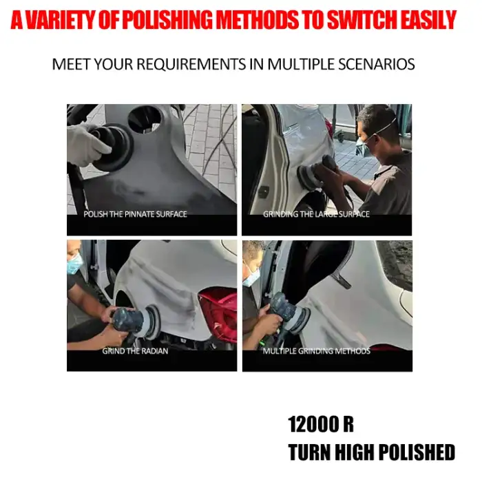 FDual pneumatic dry vacuum sheet metal dust-free metal sander for automotive vacuum cleaning