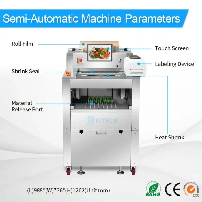 Automatic Cling Film Vegetable Meat Chicken Wrapping Packing Machine for Fresh Chicken Packaging