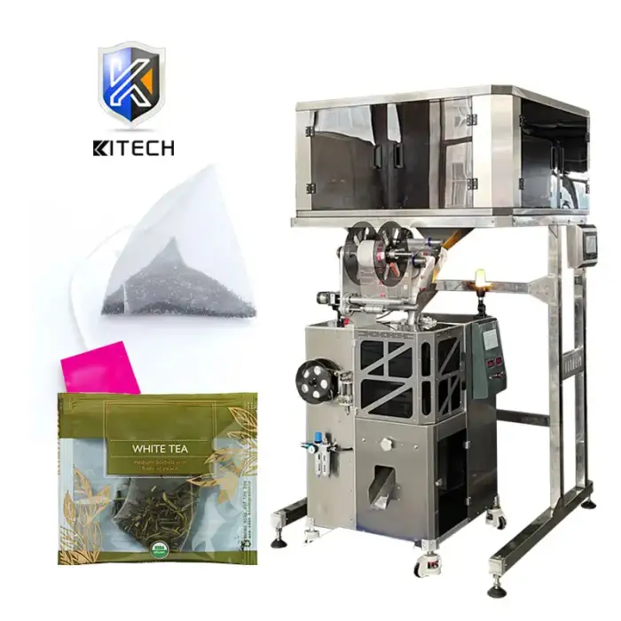 Automatic Triangle Flower Tea Bag Packaging Machine Nylon Silk Pyramid Herb Tea Bag Packing Machine