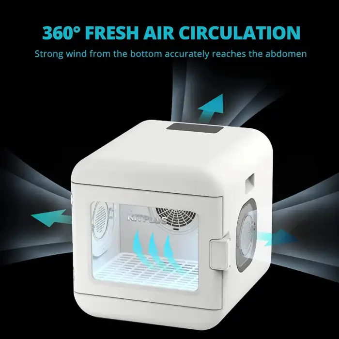 Electronic Pet Dog Hair Dryer Box Quiet 60L Fast Drying Blower Intelligent Control Adjustable 360 Degree Wind