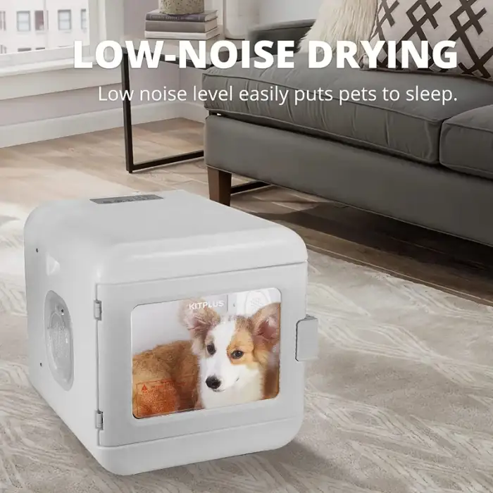 Electronic Pet Dog Hair Dryer Box Quiet 60L Fast Drying Blower Intelligent Control Adjustable 360 Degree Wind