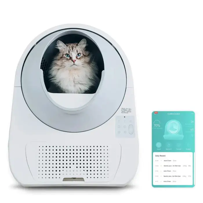 13L Automatic Cat Litter Box Enclosed Sandbox Self-cleaning Smart APP Control Toilet Bedpan for Cats Electronic Pet Supplies