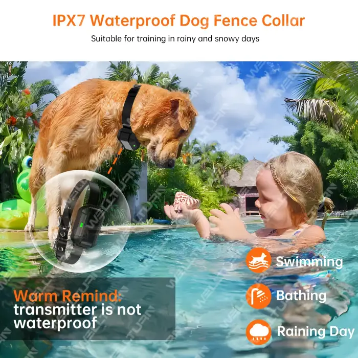 Patented 10-120 FT Electric Dog Collar Fence System Indoor Outdoor Wireless Dog Fence Shock Pet Training Supplies