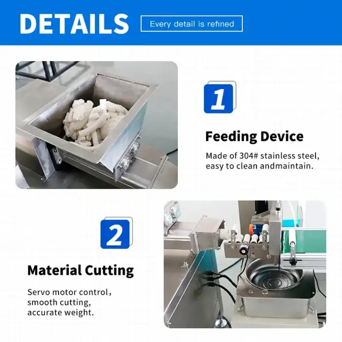 Automatic full servo packing machine details for pottery clay powder modeling clay extruder plasticine