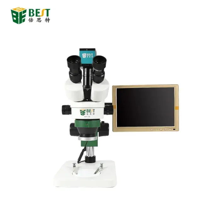 7X-45X Digital Zooming Repair Mobile Phone PCB Inspection Stereo Trinocular Microscope With Camera