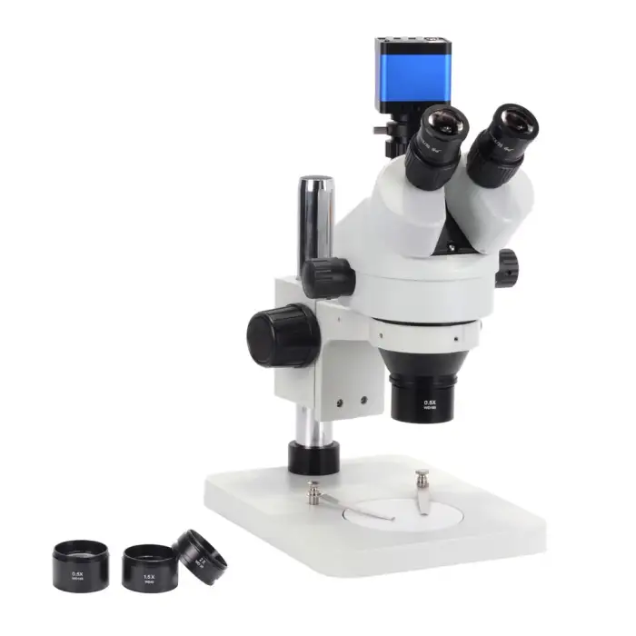 3.5X-90X Trinocular Microscope Stereo Microscope Kit 14MP USB Microscope Camera with 144 LED Light and Stand for PCB Repair