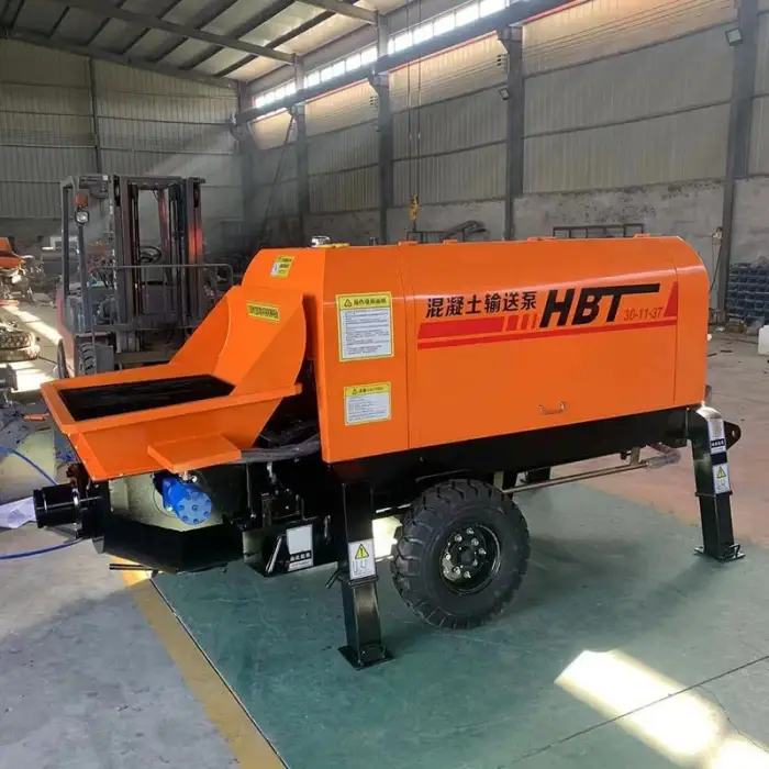 Concrete Pump Machine  With Diesel Engine Trailer Mounted