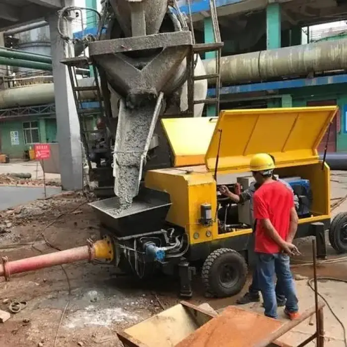 Concrete Pump Machine  With Diesel Engine Trailer Mounted