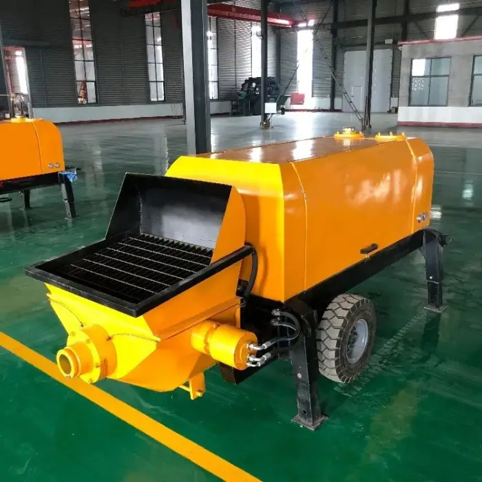 Concrete Pump Machine  With Diesel Engine Trailer Mounted