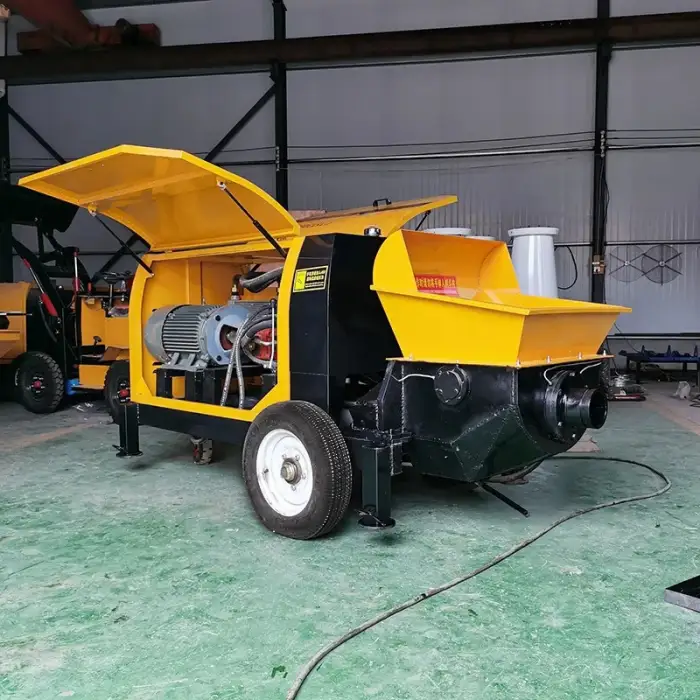 Concrete Pump Machine  With Diesel Engine Trailer Mounted