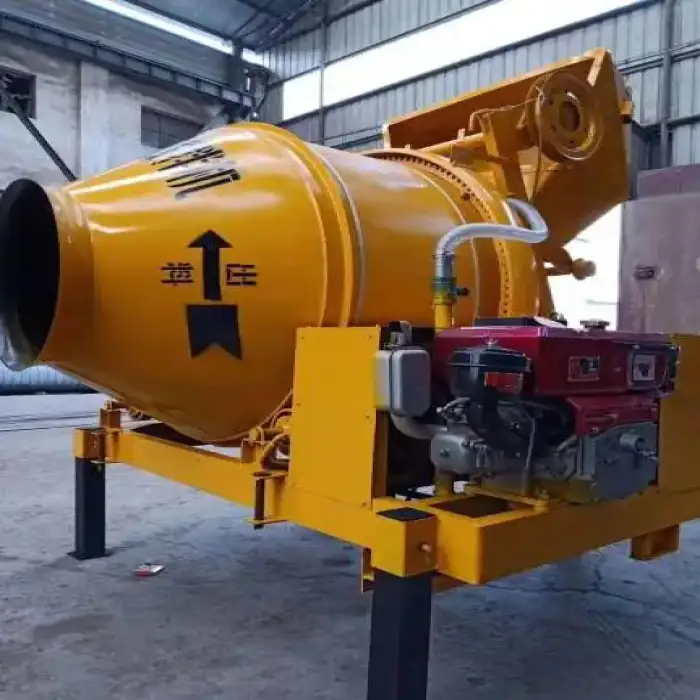 Portable Diesel Small Concrete Mixer - 400L 350L 500L Diesel Engine Concrete Mixer Machine with Pump