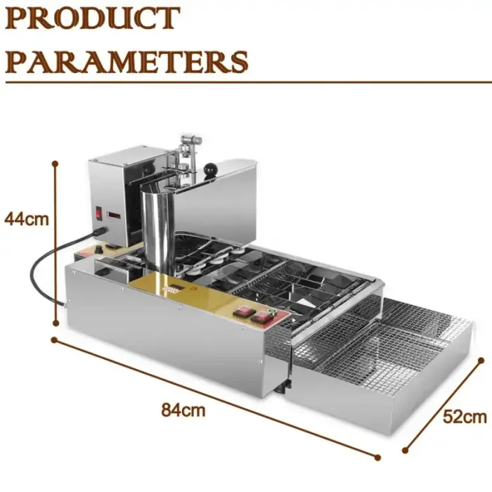 double row gas fully automatic mini baking long cream doughnut donut fryer ball making machine