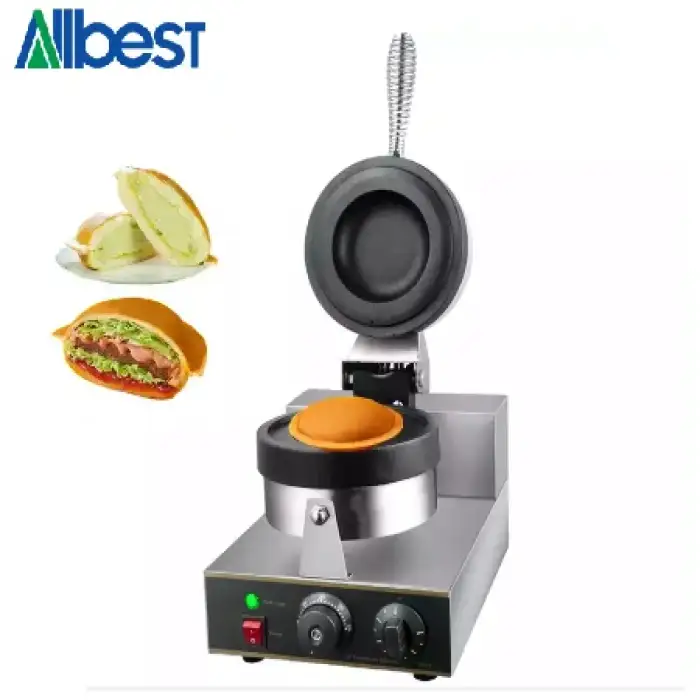 Commercial Popular Korean Street Food Rotary Dorayaki Donut Bun Ice Cream Ufo Burger Press Maker Machine