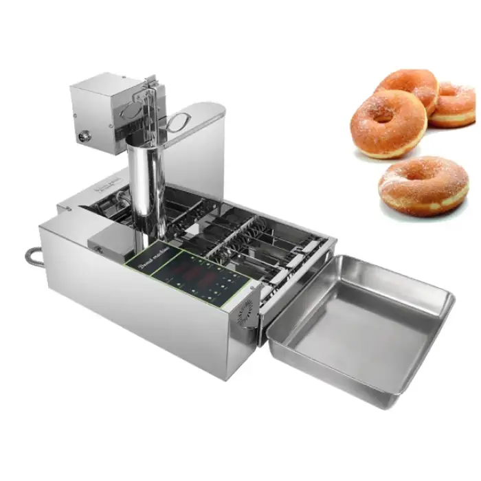 commercial 4rows electric automatic 23mm hole mini donut doughnut maker making machine fryer