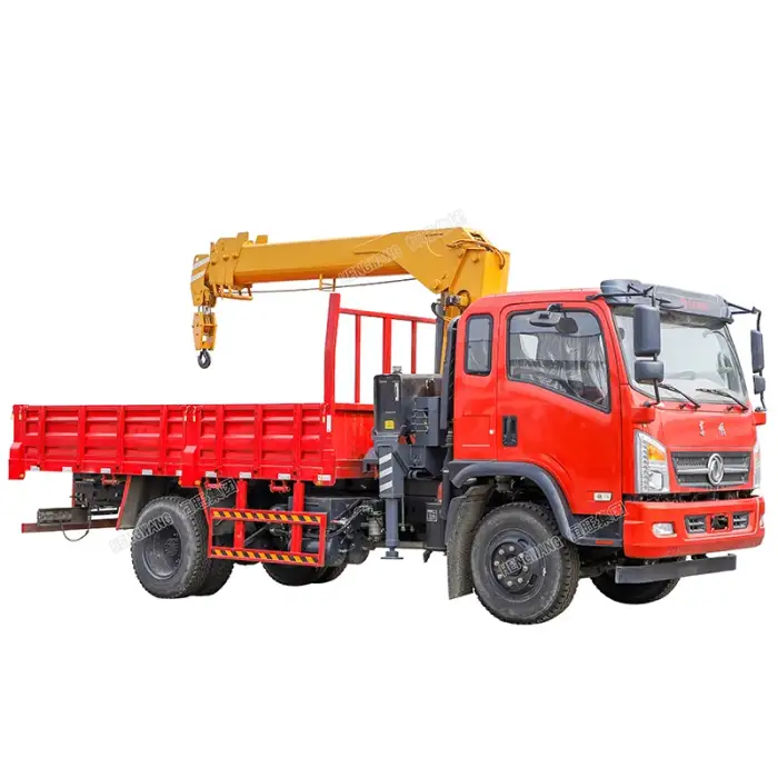 6 ton small crane truck with cargo box