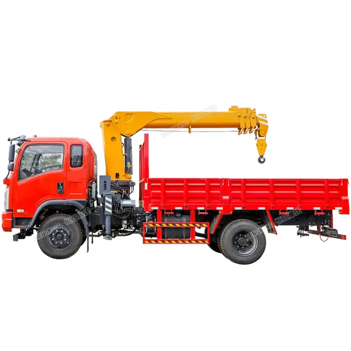 6 ton small crane truck with cargo box