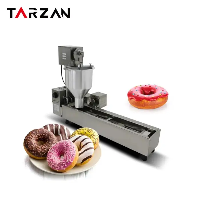 Fully Commercial Automatic High Quality Mini Gas Doughnut Donut Glaze Make Maker Fryer Machine for Donut