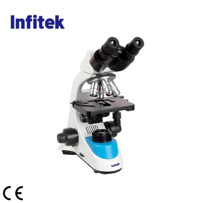 Infitek 1000X Binocular Optical Biological Microscope Siedentopf with CE