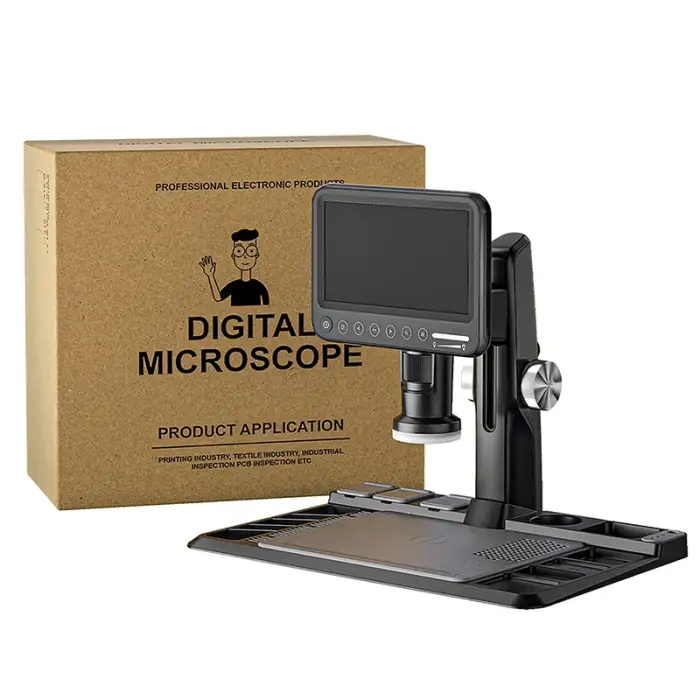 50-1600X Electron Microscope 12MP 7-inch IPS Touch LCD Camera Microscope With 2.4G Wireless Remote Control