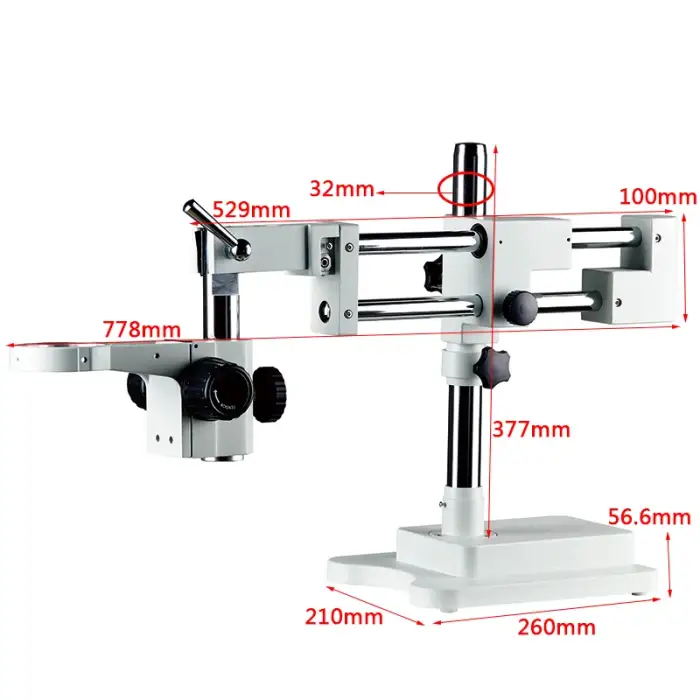 3.5X-180X Continuous Zoom Trinocular stereo microscope With 34MP microscope camera