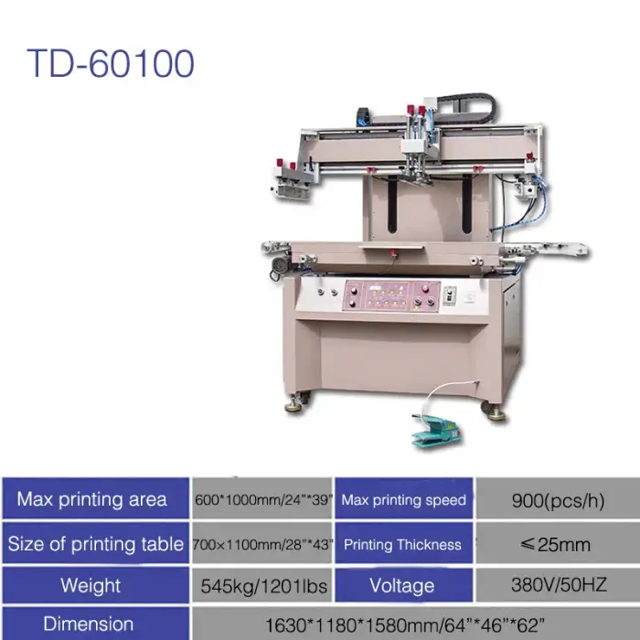 Factory textile semi automatic silk screen printing machine