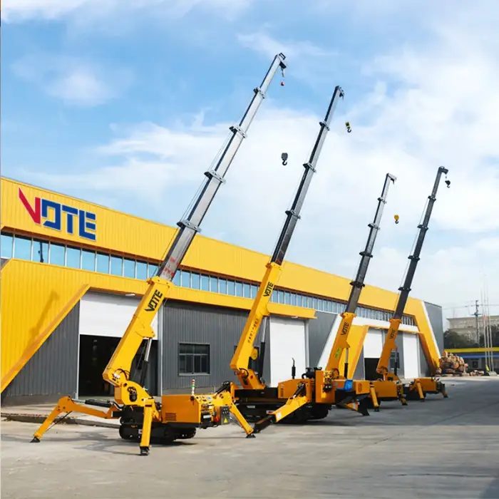 8 ton spider crawler crane with hydraulic telescopic outriggers small crane offer Narrow work