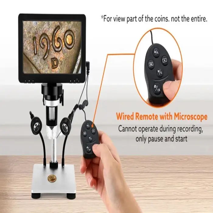 LCD digital 1080p microscope camera 1200x 12mp magnification electronic mobile phone repair microscope