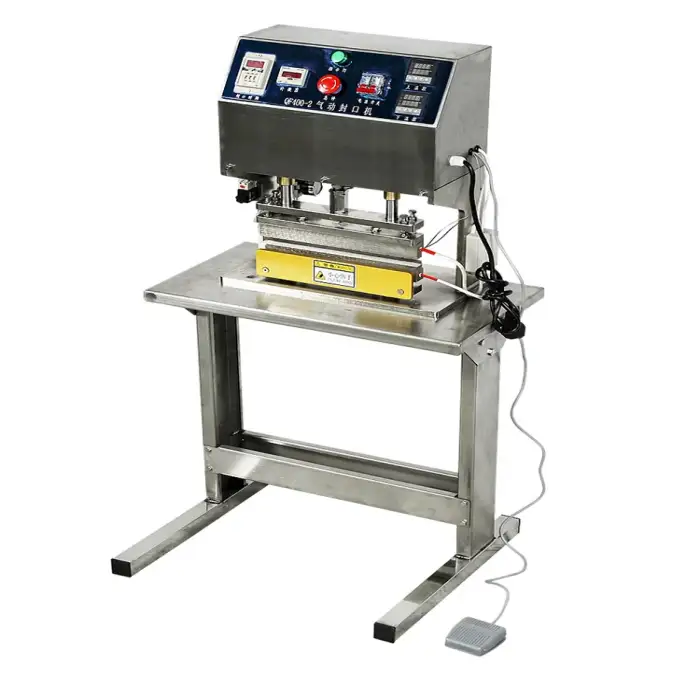 Semi Automatic Vertical Foot Pedal Bag Sealer Aluminum Bag Stand Up Bag Sealing Machine With CE Certificate