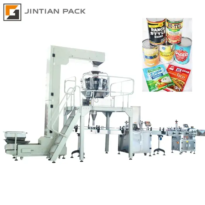 1-5000g automatic milk coffee flour powder filling can seaming machine