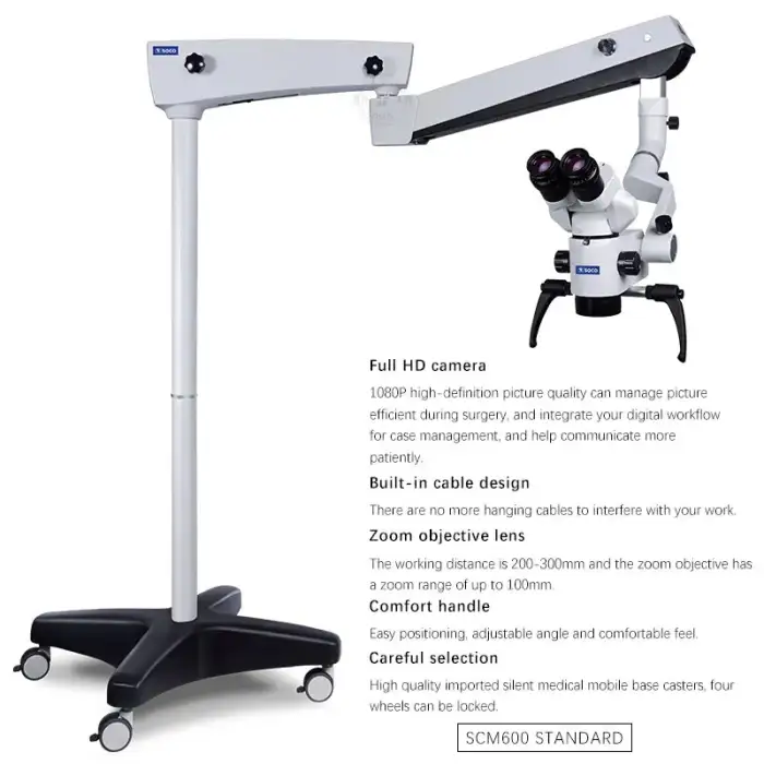 SOCO SCM600 Medical Dental Microscope with Camera Option Surgical Lab Microscope Binocular for Dentistry