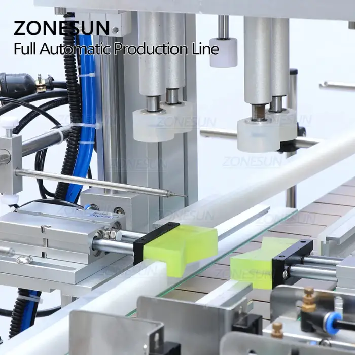 ZS-FAL180P7 Automatic Plastic Flat Round Bottle Cosmetic Filling Capping Labeling Machine Production Line