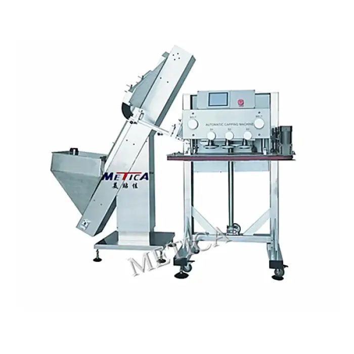 Automatic linear pet  and glass bottle screw capping closing machine