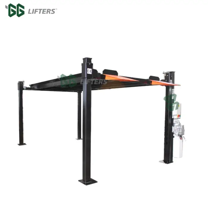 4-Post Garage Parking System Customizable Hydraulic Car Lift Vehicle Equipment for Garage Storage