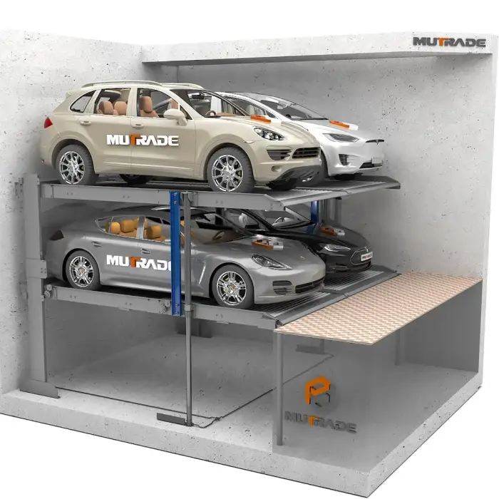 Economic Pit Basement Mechanical Underground Car Parking Lift System Garage with 2 Post