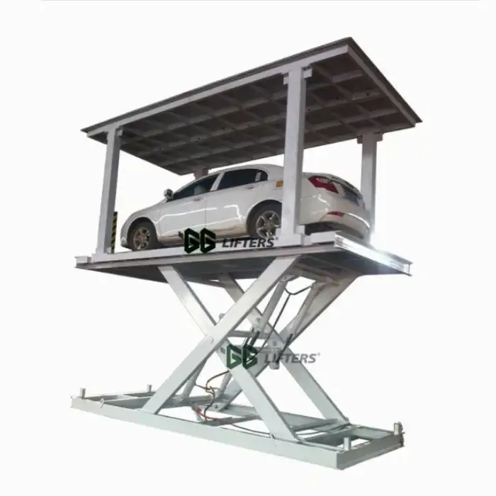 Scissor car parking lift underground hydraulic vertical parking system pit garage mechanical storage equipment