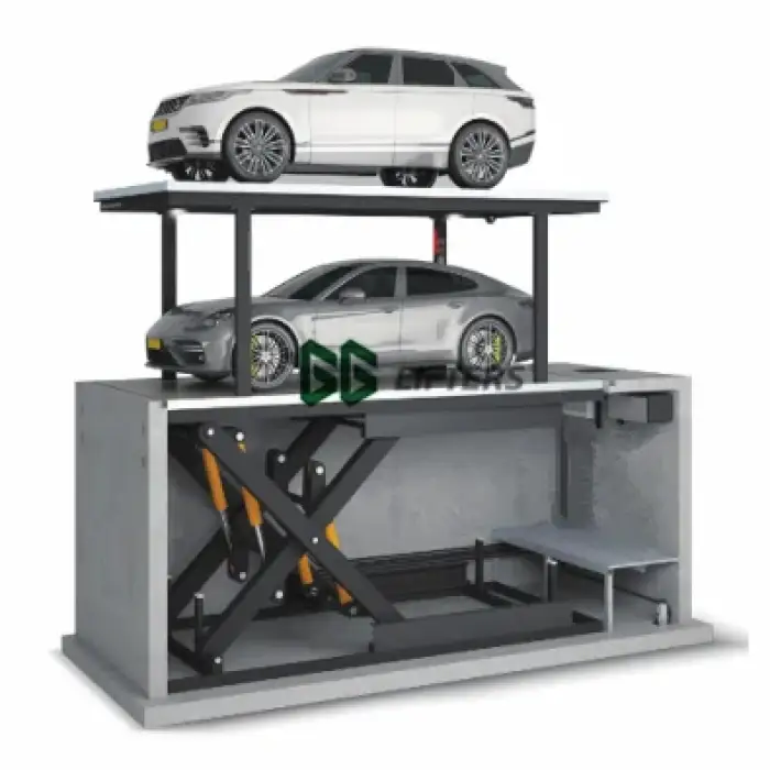 Scissor car parking lift underground hydraulic vertical parking system pit garage mechanical storage equipment