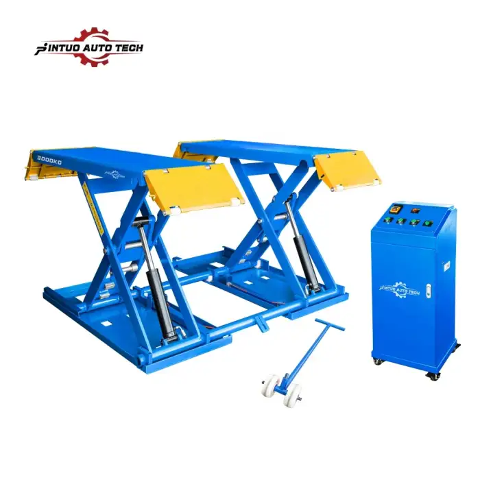 Jintuo 3ton twin scissor car lift electrical hydraulic 3000kg mechanical workshop garage lift equipment