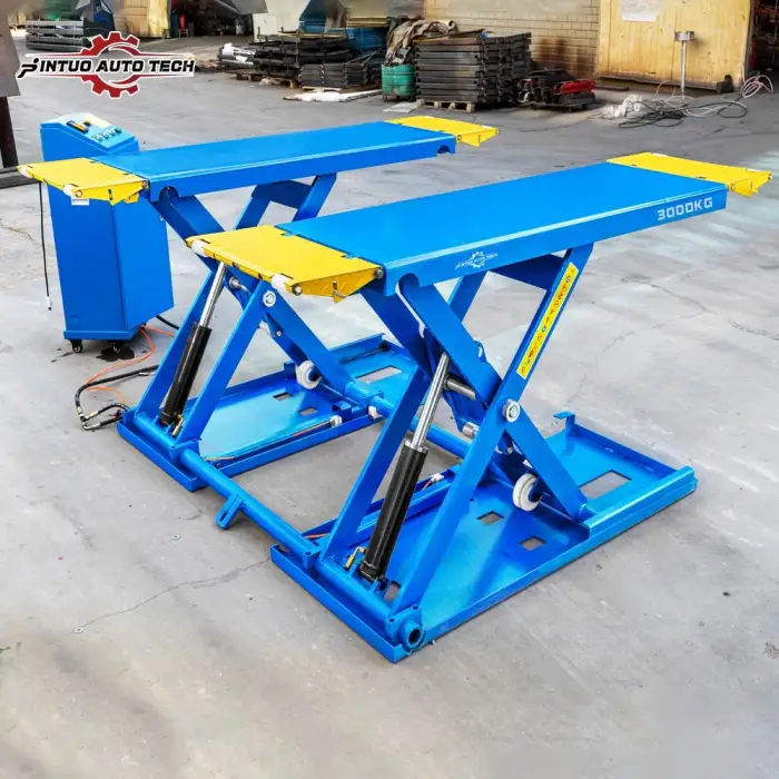 Jintuo 3ton twin scissor car lift electrical hydraulic 3000kg mechanical workshop garage lift equipment