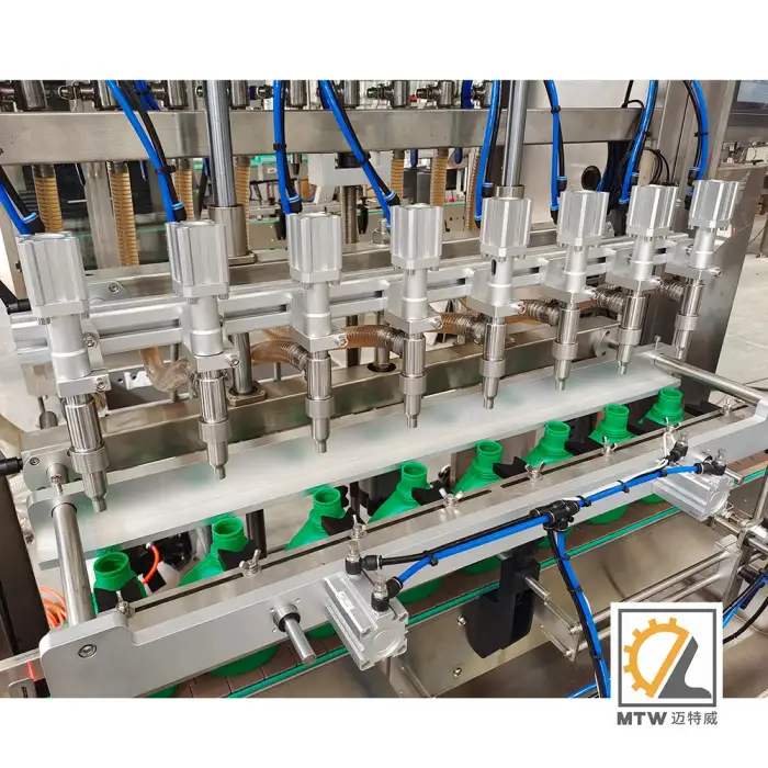 MTW Customized Automatic agro bio fertilizer liquid Linear Gravity Bottle filler machine