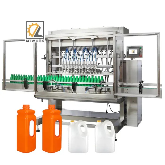 MTW Customized Automatic agro bio fertilizer liquid Linear Gravity Bottle filler machine