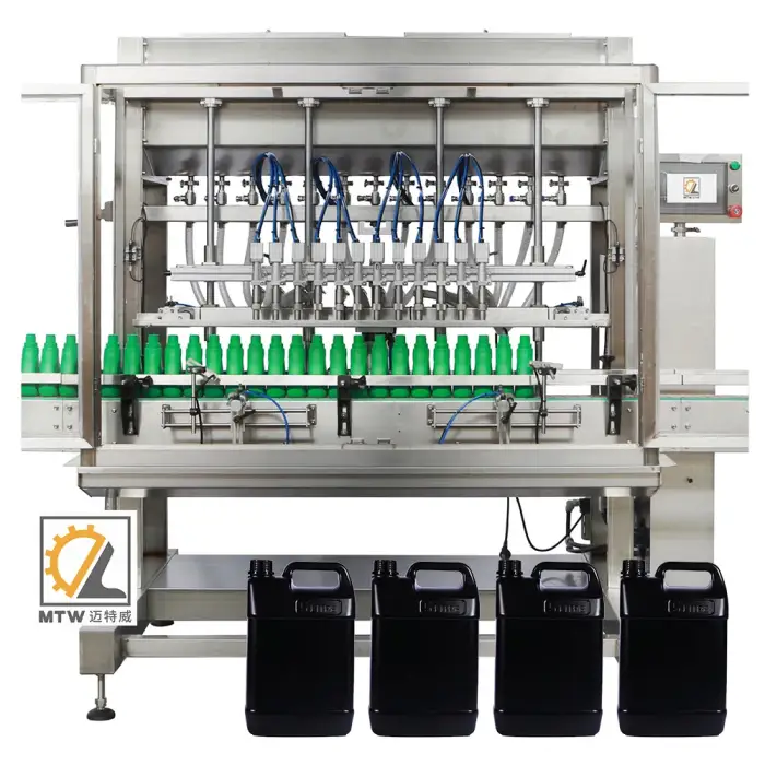 MTW Customized Automatic agro bio fertilizer liquid Linear Gravity Bottle filler machine