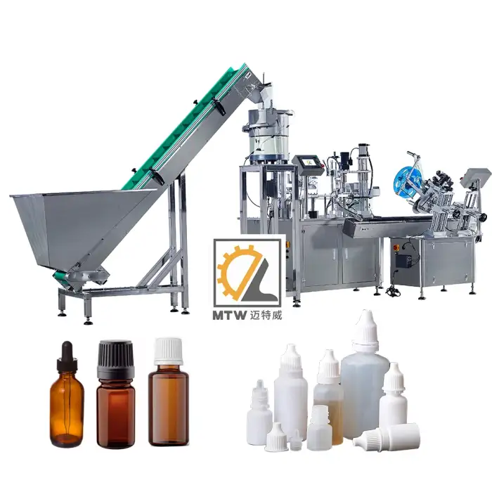 MTW Automatic monoblock vial cartridge oil tincture glass dropper  filling machine filler