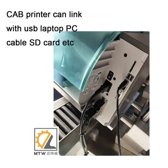 MTW automatic foil pouch sticker surface real-time instant QR code bar code printing labeling machine