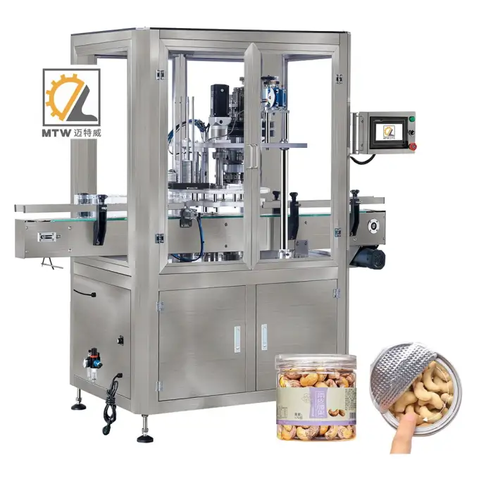 MTW new design efficient and durable automatic plastic can tin can sealing machine