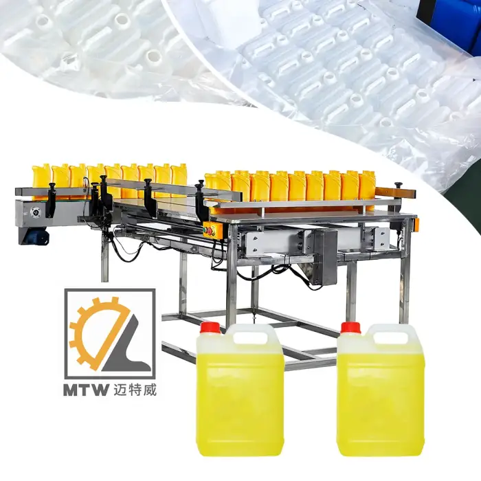 MTW HDPE & plastic motor oil automatic bottle feeding conveyor table with good performance